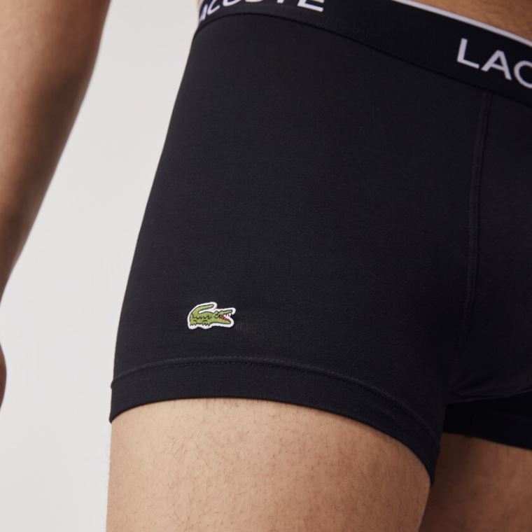 Lacoste Pack Of 3 Casual Black Boxer Briefs Sort | LpWaf7NA