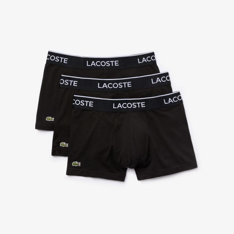 Lacoste Pack Of 3 Casual Black Boxer Briefs Sort | LpWaf7NA