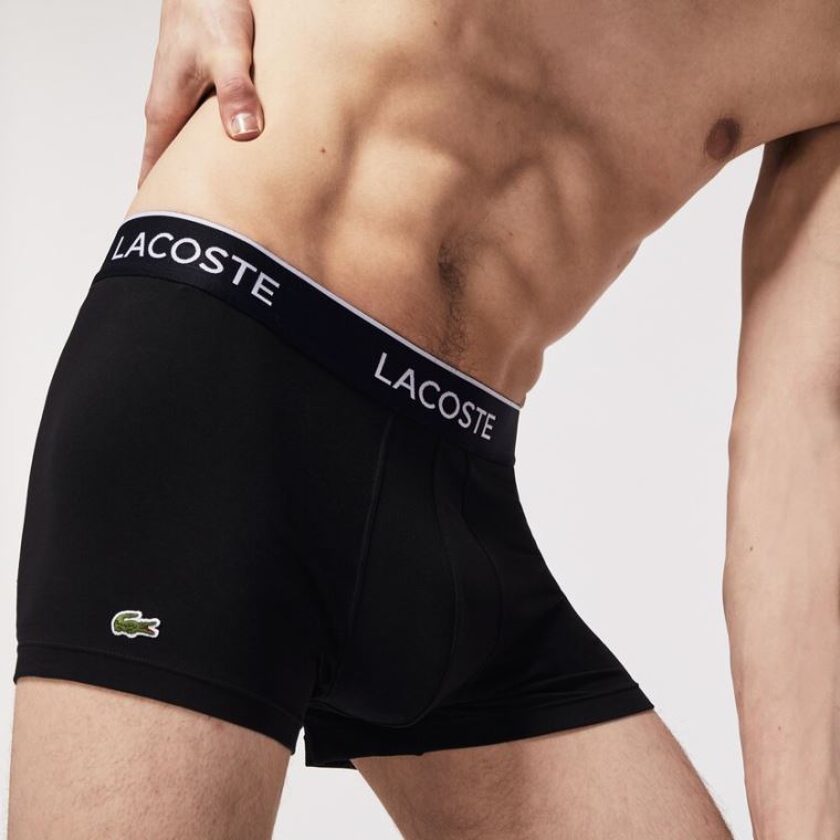 Lacoste Pack Of 3 Casual Black Boxer Briefs Sort | LpWaf7NA