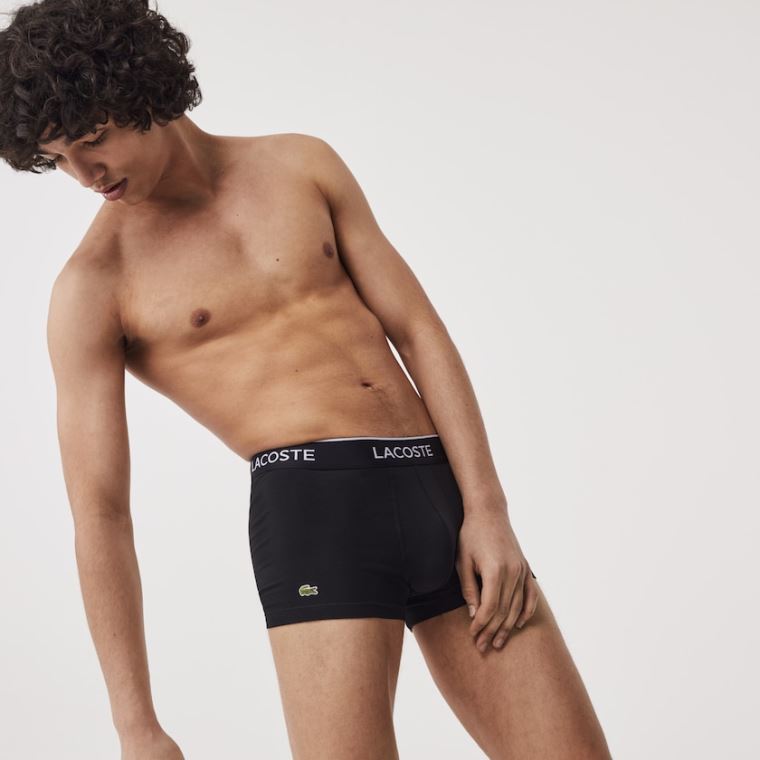 Lacoste Pack Of 3 Casual Black Boxer Briefs Sort | LpWaf7NA