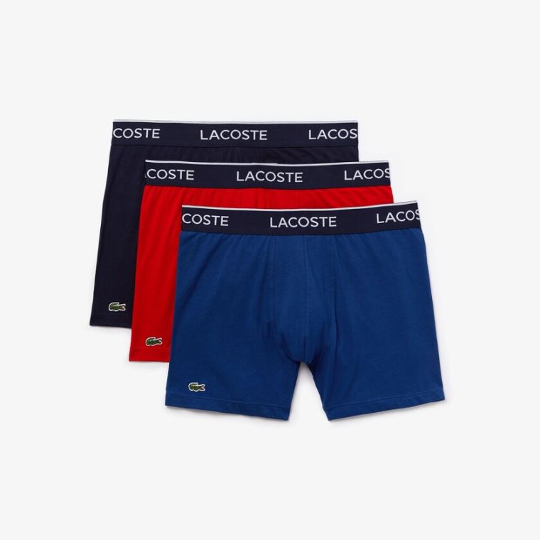 Lacoste Pack of 3 Boxer Briefs Mørkeblå Blå Rød Mørkeblå Blå | a8mHo4dK