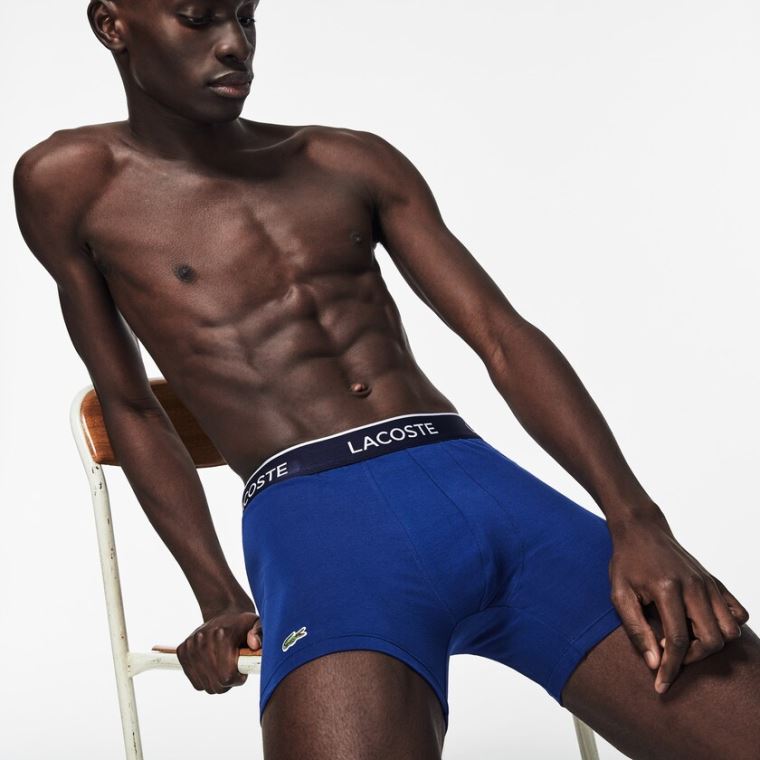 Lacoste Pack of 3 Boxer Briefs Mørkeblå Blå Rød Mørkeblå Blå | a8mHo4dK