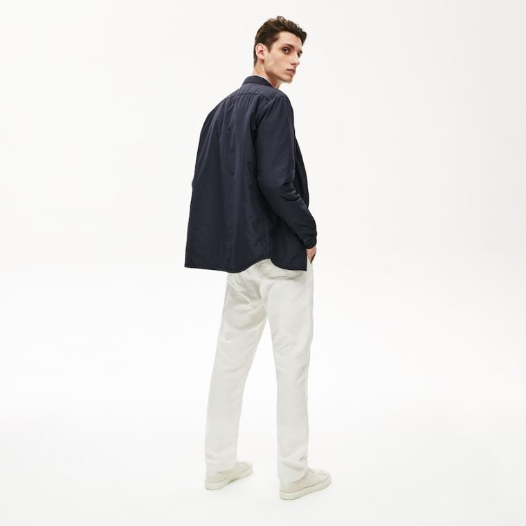 Lacoste Padded Solid Overshirt Mørkeblå Blå | XKRSlXBO