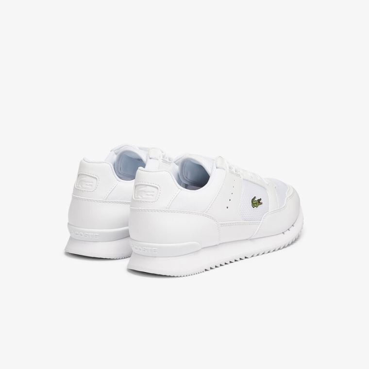 Lacoste Partner Piste Tekstil Sneakers Hvide | ZVFu0YJ3