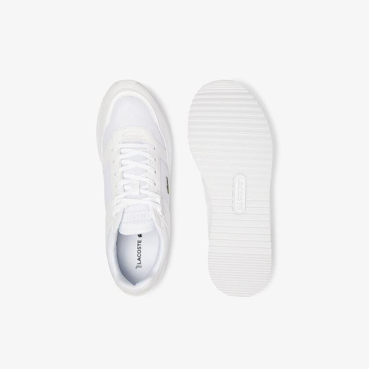 Lacoste Partner Piste Tekstil Sneakers Hvide | ZVFu0YJ3