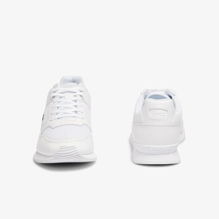 Lacoste Partner Piste Tekstil Sneakers Hvide | ZVFu0YJ3