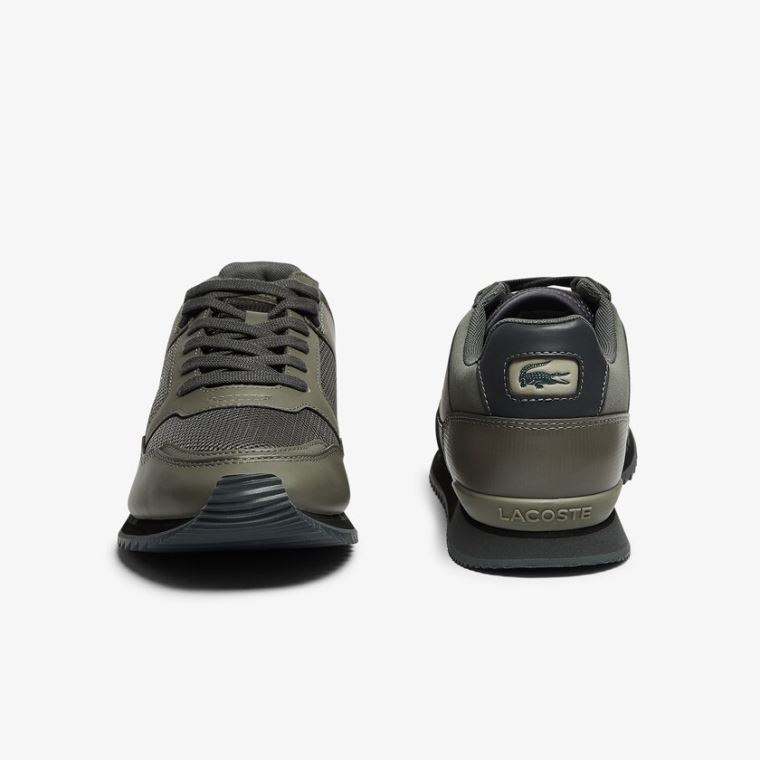 Lacoste Partner Piste Tekstil Sneakers Khaki Lysekhaki | dEGLHGLq