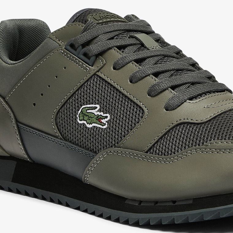 Lacoste Partner Piste Tekstil Sneakers Khaki Lysekhaki | dEGLHGLq