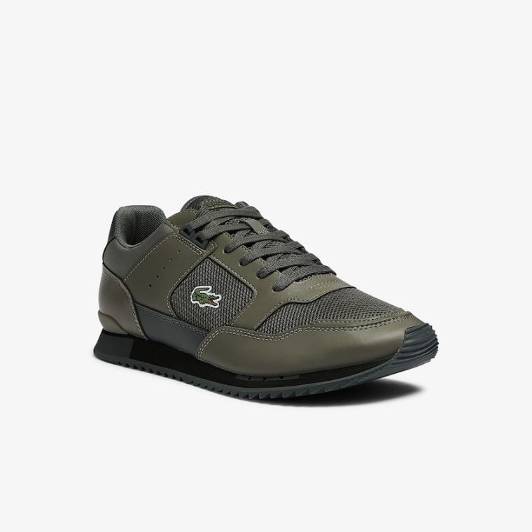 Lacoste Partner Piste Tekstil Sneakers Khaki Lysekhaki | dEGLHGLq