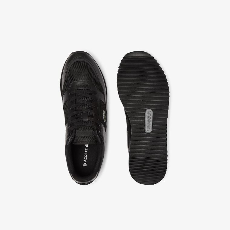 Lacoste Partner Piste Tekstil Sneakers Sort | uSG5QGqz