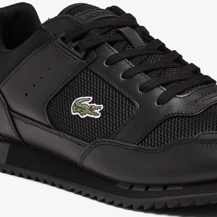 Lacoste Partner Piste Tekstil Sneakers Sort | uSG5QGqz