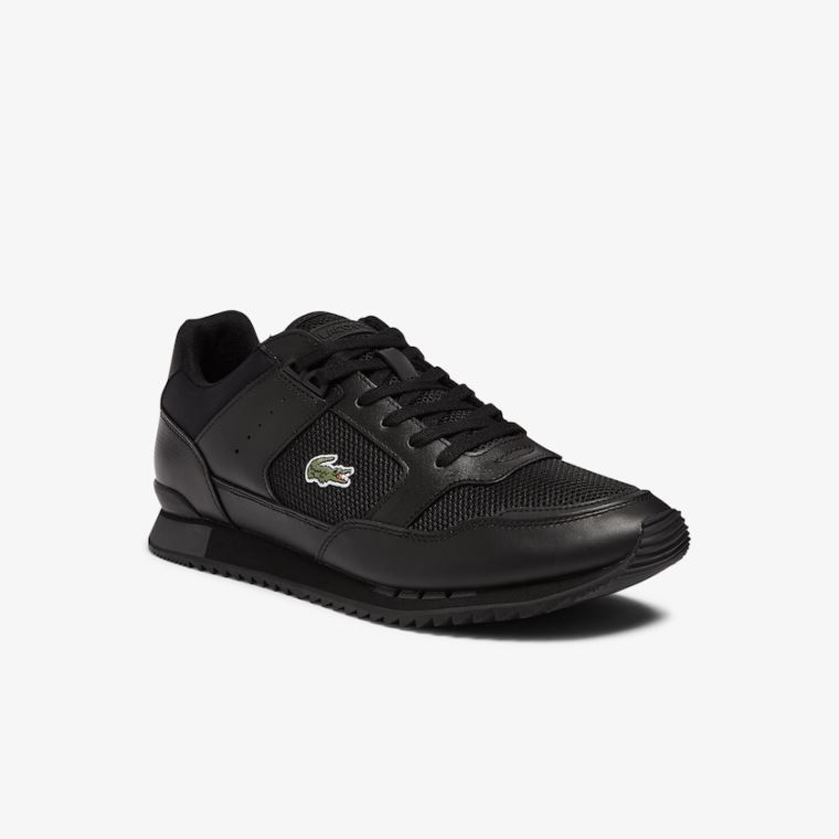 Lacoste Partner Piste Tekstil Sneakers Sort | uSG5QGqz