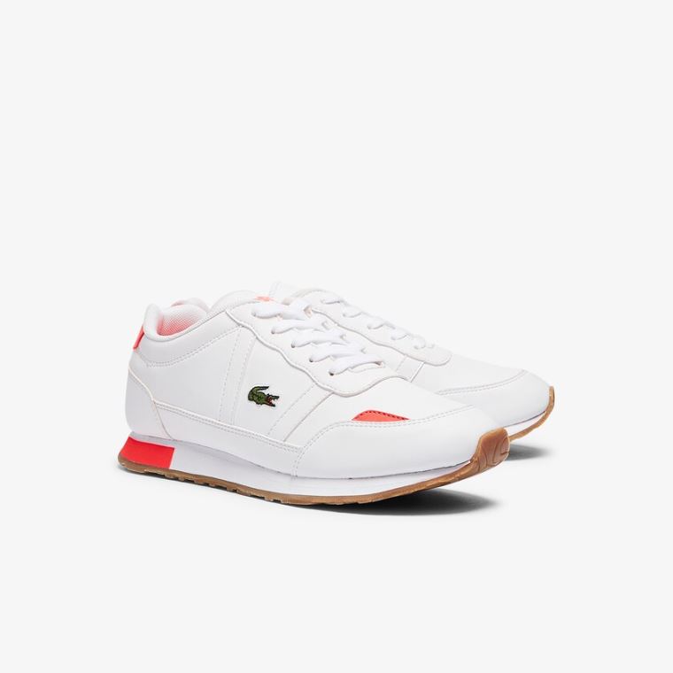 Lacoste Partner Tekstil Sneakers Hvide Beige | HwuS5OCF