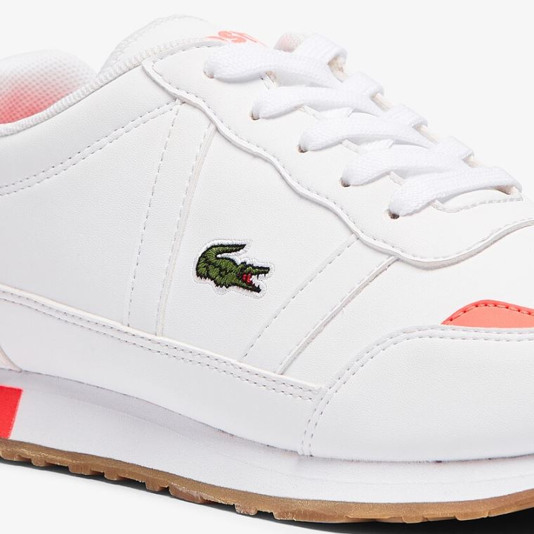 Lacoste Partner Tekstil Sneakers Hvide Beige | HwuS5OCF