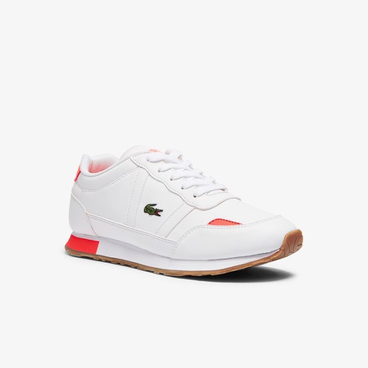 Lacoste Partner Tekstil Sneakers Hvide Beige | HwuS5OCF