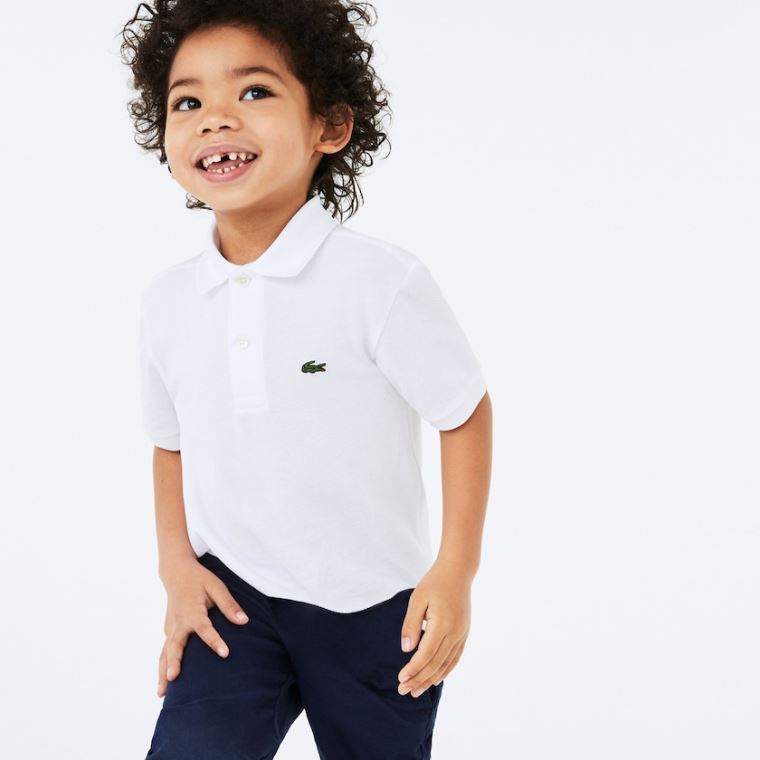 Lacoste Petit Piqué Polo Hvide | SlK1GvGi