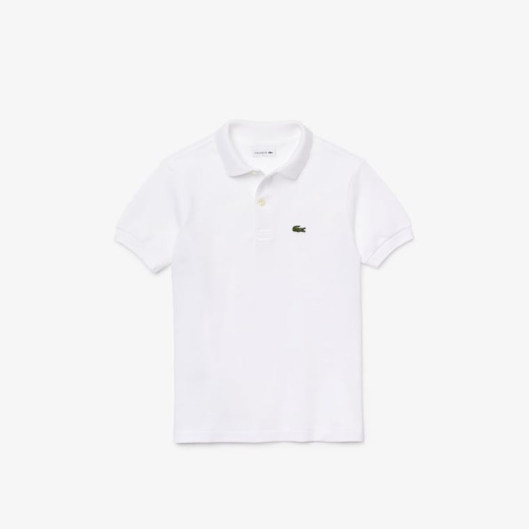 Lacoste Petit Piqué Polo Hvide | SlK1GvGi