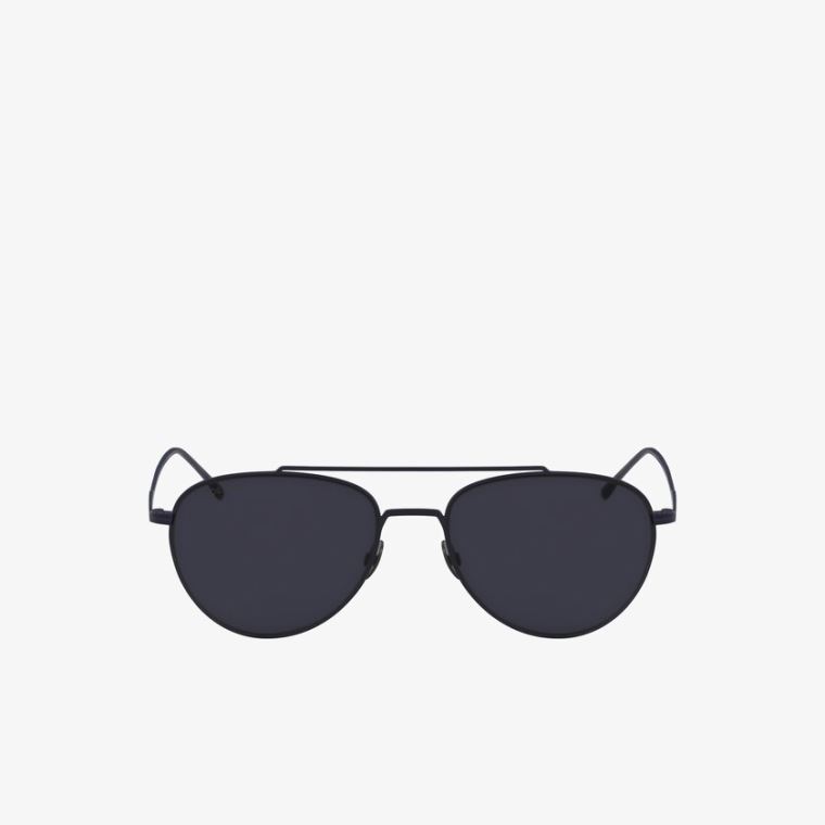 Lacoste Pilot Shape Metal Ultra-Thin Sunglasses Blå | PV3FNnym