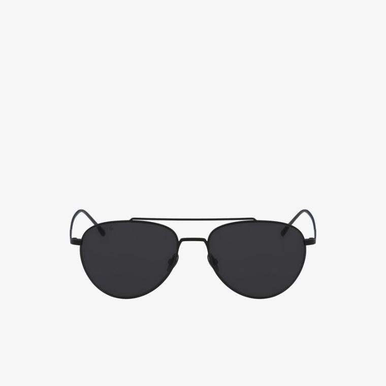 Lacoste Pilot Shape Metal Ultra-Thin Sunglasses Sort Blå | oBd6170q