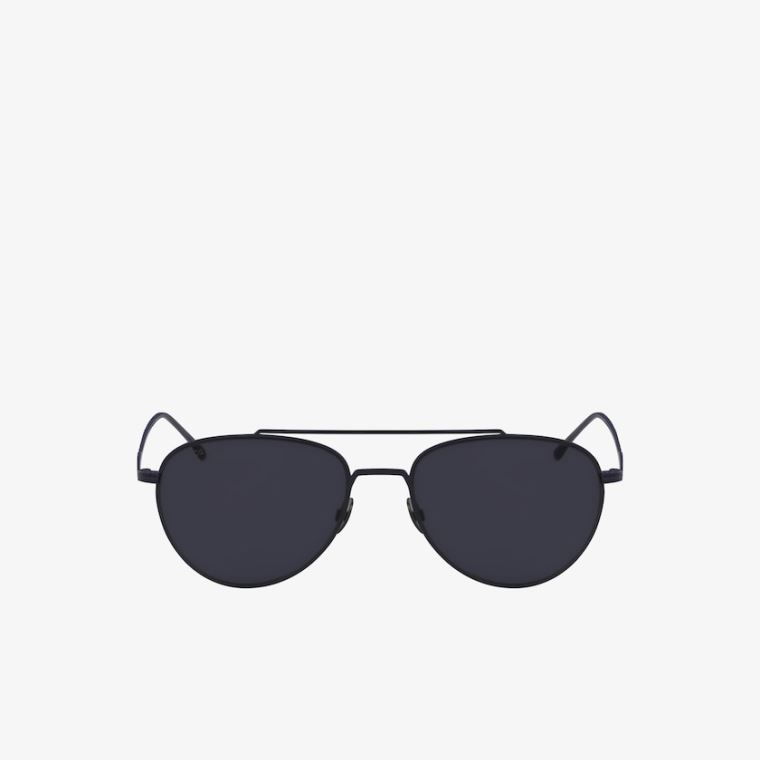 Lacoste Pilot Shape Metal Ultra-Thin Sunglasses Blå | w3lCqwLs