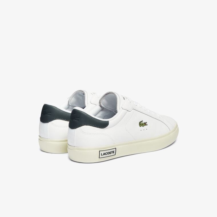 Lacoste Powercourt Smooth Læder Sneakers Hvide | 00HgFf6p