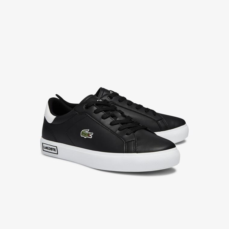 Lacoste Powercourt Syntetisk Sneakers Sort Hvide | algVMmkm