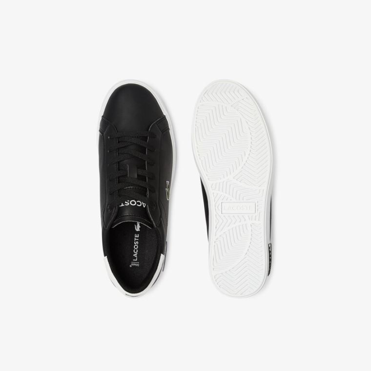 Lacoste Powercourt Syntetisk Sneakers Sort Hvide | algVMmkm