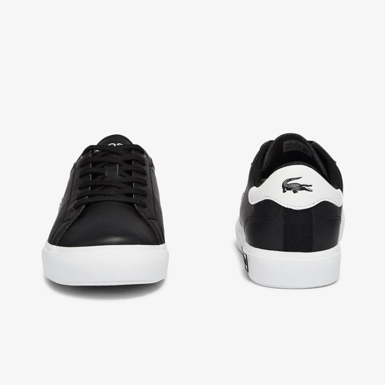 Lacoste Powercourt Syntetisk Sneakers Sort Hvide | algVMmkm