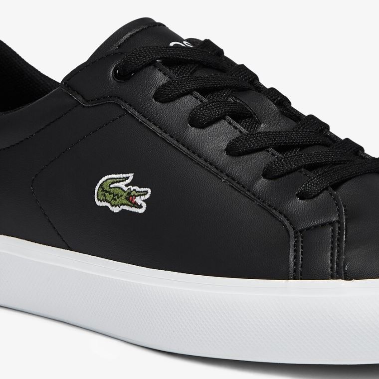 Lacoste Powercourt Syntetisk Sneakers Sort Hvide | algVMmkm