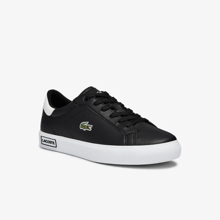 Lacoste Powercourt Syntetisk Sneakers Sort Hvide | algVMmkm