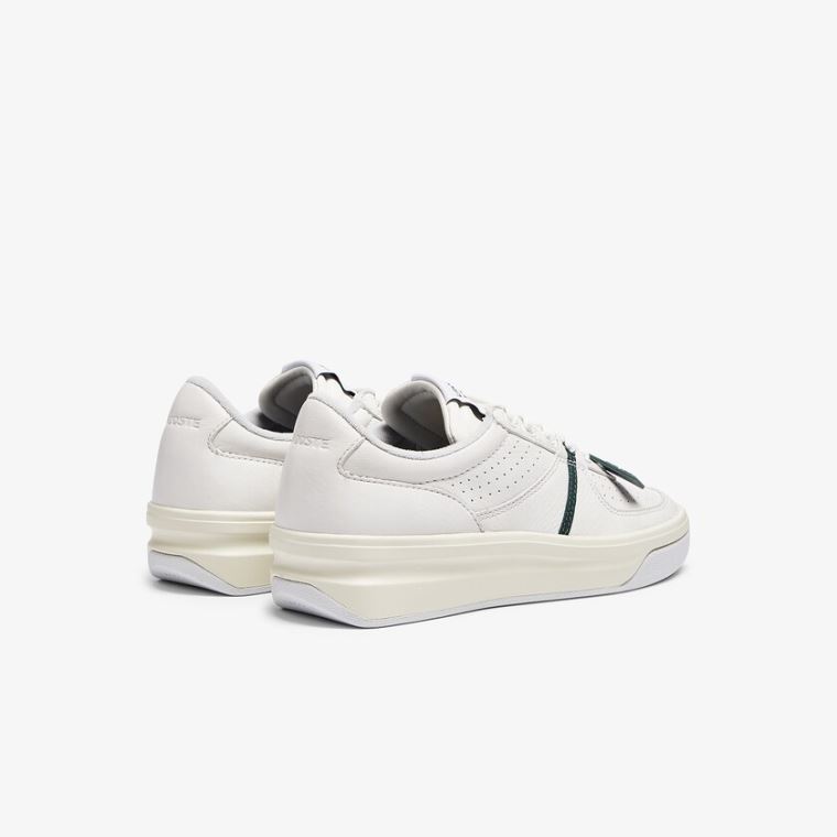 Lacoste Quantace Læder Sneakers Hvide Beige | 1yQ4c9qU