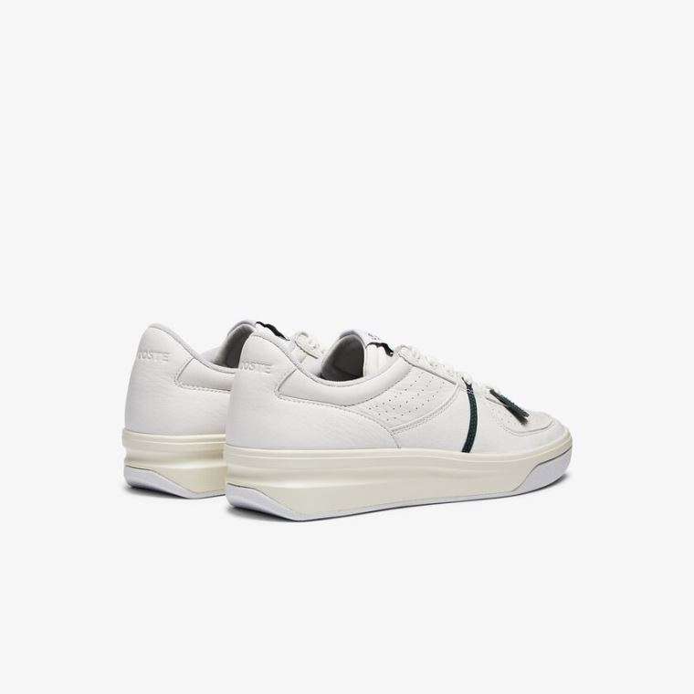 Lacoste Quantace Læder Sneakers Hvide Beige | 3PbDGjDB