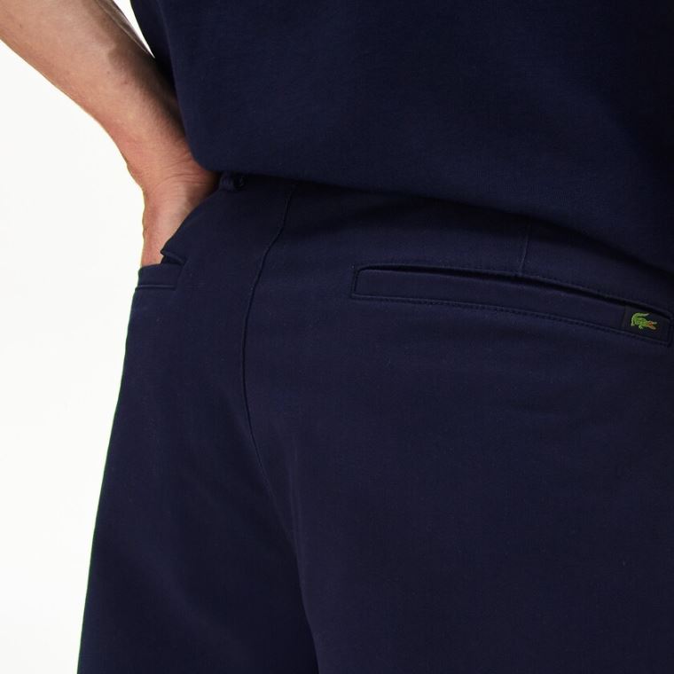 Lacoste Regular Fit Bomulds Gabardine Bermuda Shorts Mørkeblå Blå | R8SxQaRr