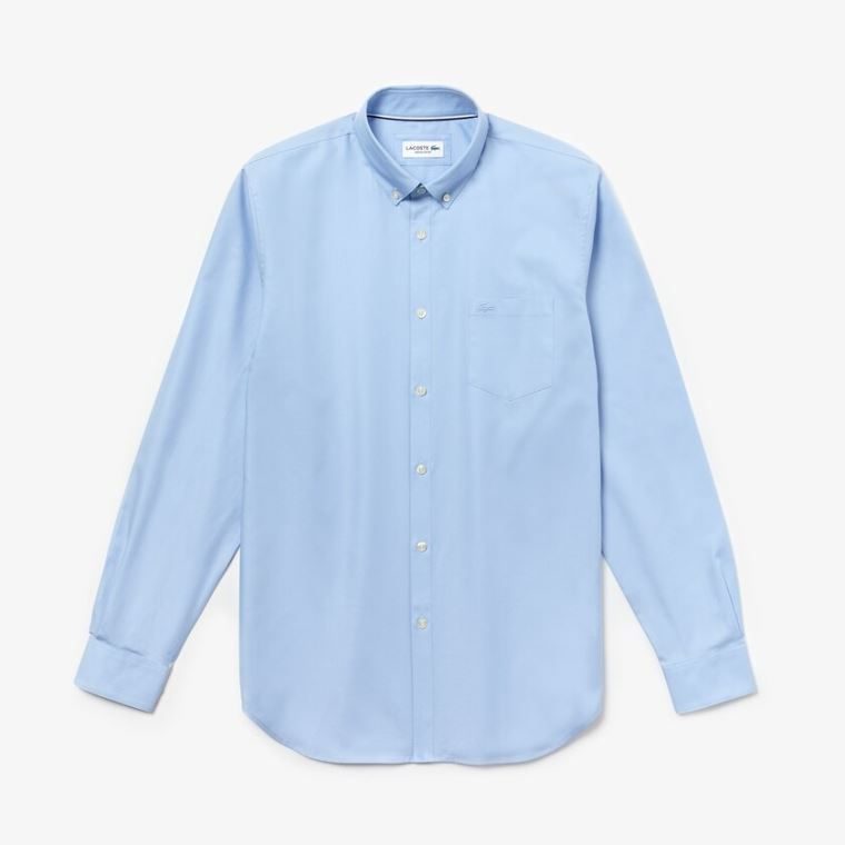 Lacoste Regular Fit Bomulds Mini Piqué Shirt Lyseblå | m71G3pZc