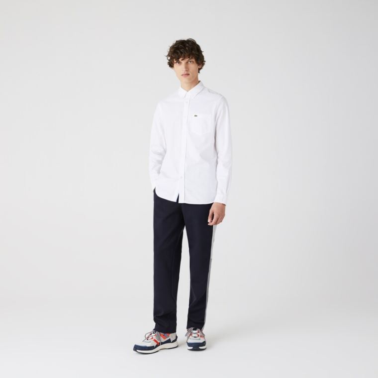 Lacoste Regular Fit Bomulds Oxford Shirt Hvide | i4THIO3W