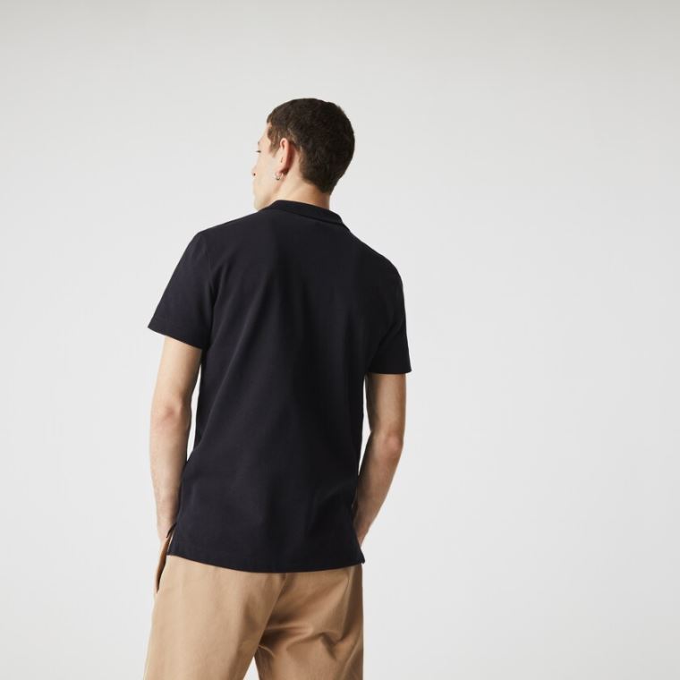 Lacoste Regular Fit Bomulds Piqué Polo Mørkeblå Blå | dVfePWu8