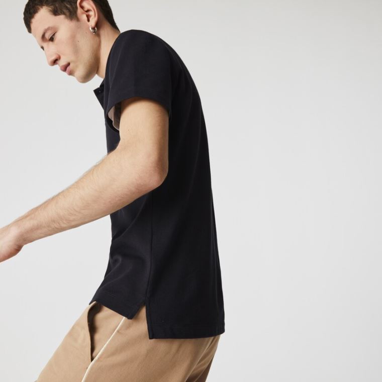 Lacoste Regular Fit Bomulds Piqué Polo Mørkeblå Blå | dVfePWu8