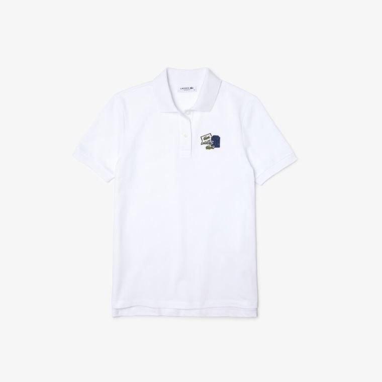 Lacoste Regular Fit Bomulds Piqué Polo Shirt Hvide | 0KG3NdUI