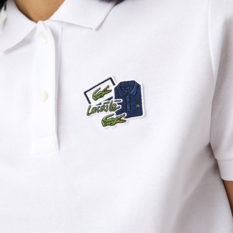 Lacoste Regular Fit Bomulds Piqué Polo Shirt Hvide | 0KG3NdUI