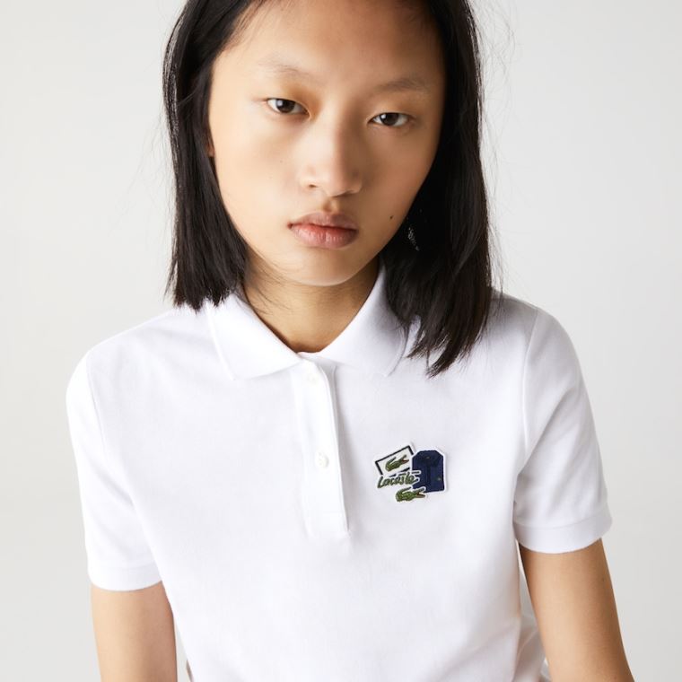 Lacoste Regular Fit Bomulds Piqué Polo Shirt Hvide | 0KG3NdUI