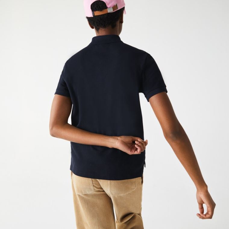 Lacoste Regular Fit Bomulds Piqué Polo Shirt Mørkeblå Blå | lPxoljxG