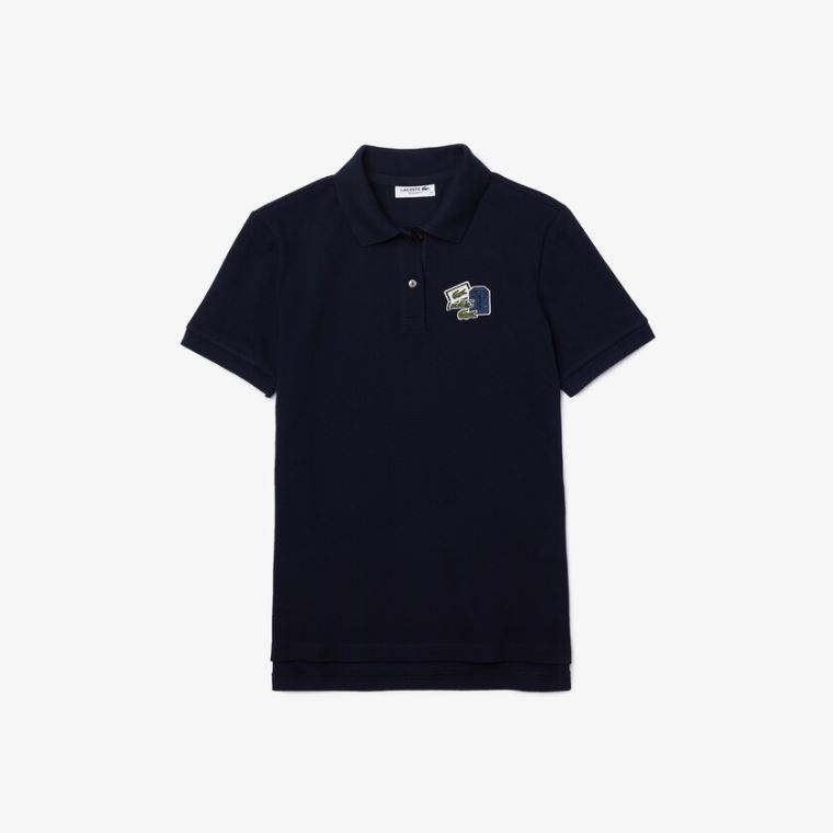 Lacoste Regular Fit Bomulds Piqué Polo Shirt Mørkeblå Blå | lPxoljxG