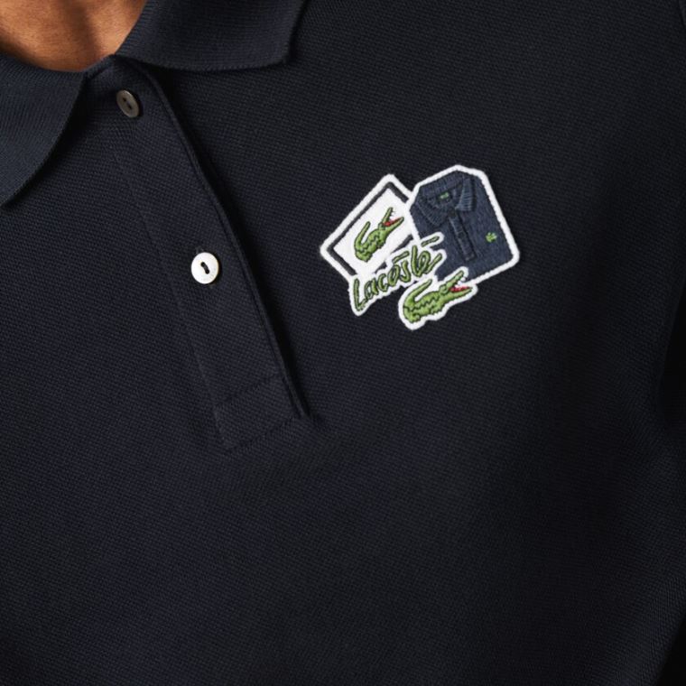 Lacoste Regular Fit Bomulds Piqué Polo Shirt Mørkeblå Blå | lPxoljxG