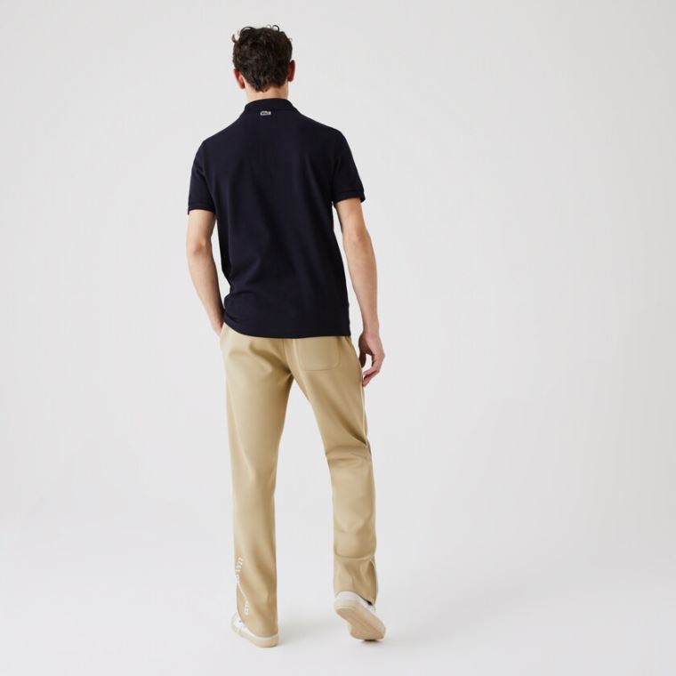 Lacoste Regular Fit Crocodile Badge Bomulds Piqué Polo Shirt Mørkeblå Blå | fw6YgTYf