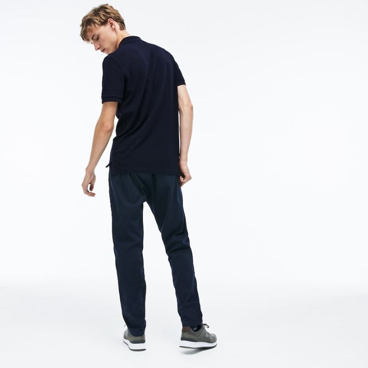 Lacoste Regular Fit LCST Lettering Petit Piqué Polo Mørkeblå Blå | 71YVjreO