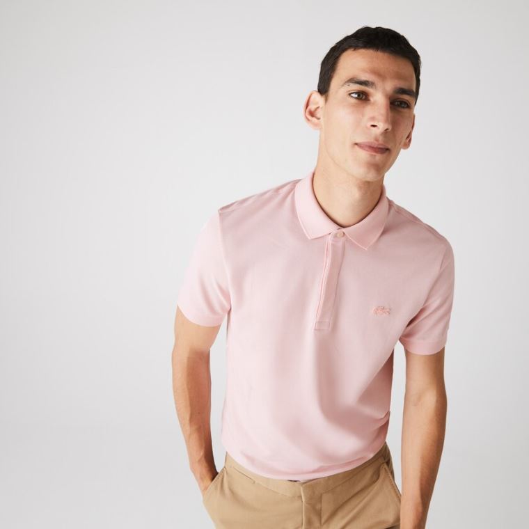 Lacoste Regular Fit Paris Polo Lyselyserød | U2LmMctD