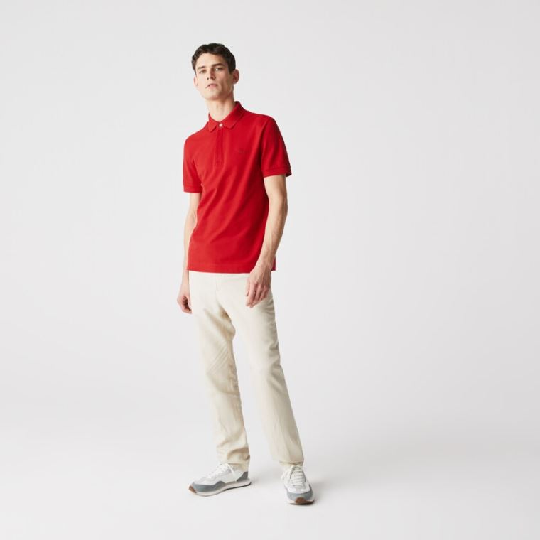 Lacoste Regular Fit Paris Polo Rød | aUleLVCT