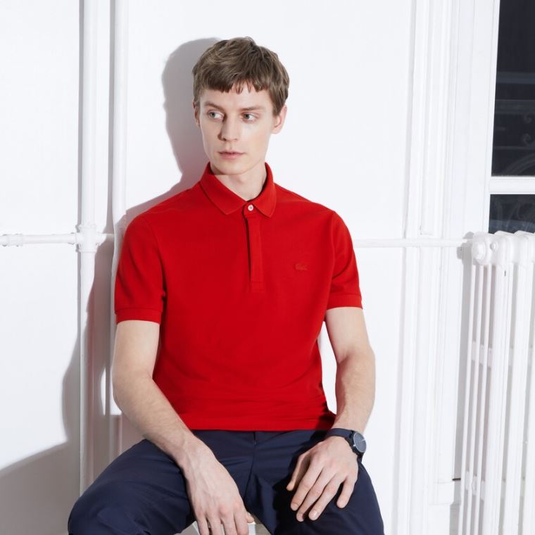 Lacoste Regular Fit Paris Polo Rød | aUleLVCT