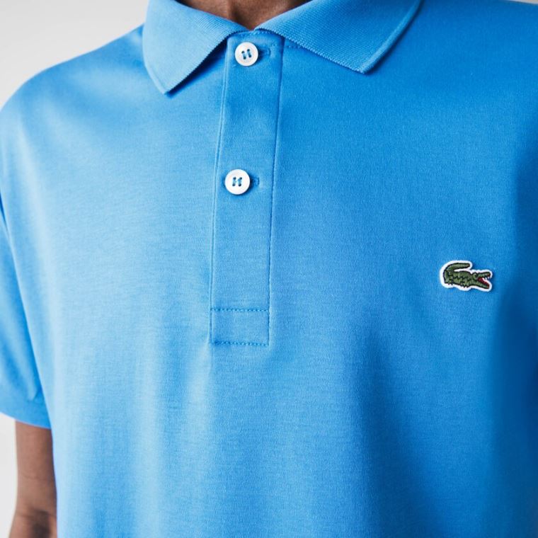 Lacoste Regular Fit Soft Bomulds Polo Blå | BudK8ijR