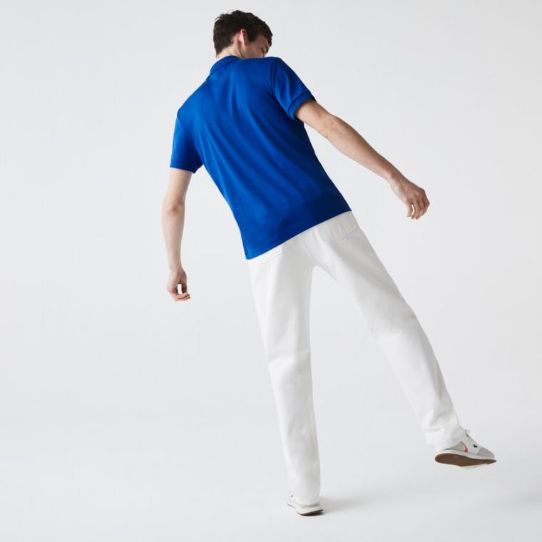 Lacoste Regular Fit Soft Bomulds Polo Blå | EogToUPS